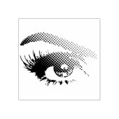 ハーフトーンかわいらしドットの女性の目 – 右 ラバースタンプ (インプリント)