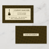 ハーフトーンのアコースティックギター 名刺 (正面/裏面)