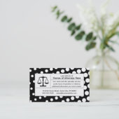 ハーフトーンのジャスティススケール 名刺 (スタンド正面)