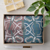 ハーフトーンのトレンディな青紫色レースデザイン 薄葉紙 (ギフト)