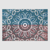 ハーフトーンのトレンディな青紫色レースデザイン 薄葉紙 (正面)