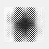 ハーフトーンのドットモダンレトロ フリースブランケット (正面(横))