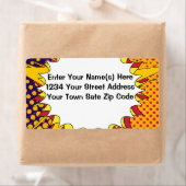 ハーフトーンの日没 ラベル (インサイチュ)