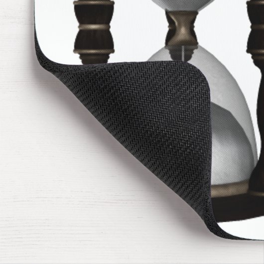 ハーフトーンの砂時計の砂のタイマー マウスパッド (コーナー)