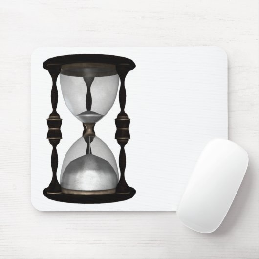 ハーフトーンの砂時計の砂のタイマー マウスパッド (マウス)