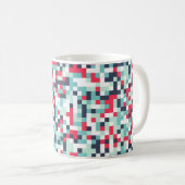 ハーフトーンの背景の色抽象芸術数々のカラーTex コーヒーマグカップ (正面右)