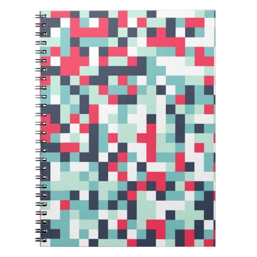ハーフトーンの背景の色抽象芸術数々のカラーTex ノートブック (正面)