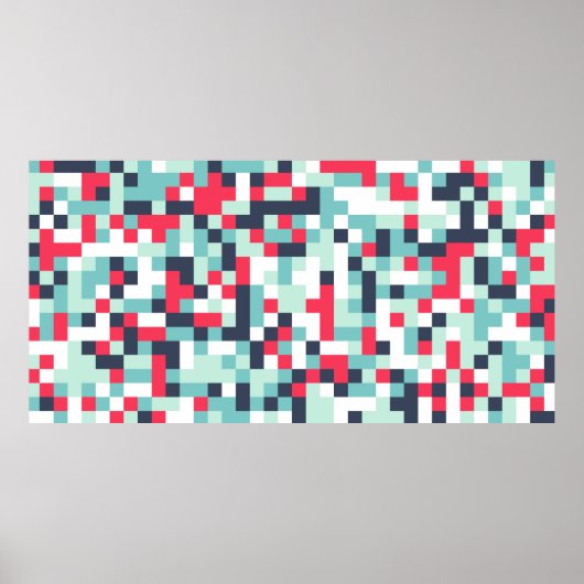 ハーフトーンの背景の色抽象芸術数々のカラーTex ポスター (正面)