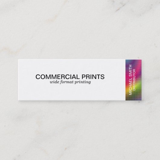 ハーフトーンの色 スキニー名刺 (正面)