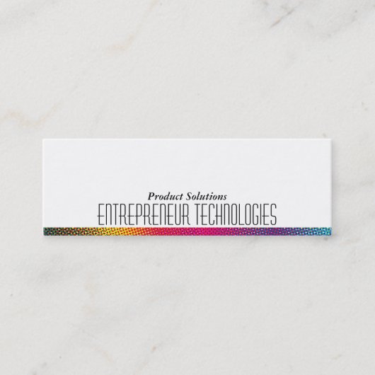 ハーフトーンの色 スキニー名刺 (正面)