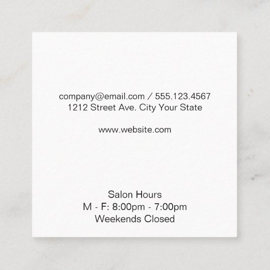 ハーフトーンの色 |割引カード スクエア名刺 (裏面)