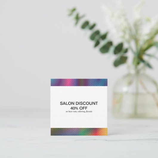 ハーフトーンの色 |割引カード スクエア名刺 (スタンド正面)