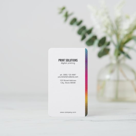 ハーフトーンの色 名刺 (スタンド正面)