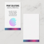 ハーフトーンの色 | 幾何カラフル球 名刺 (正面/裏面)