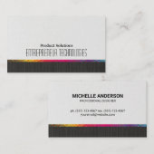 ハーフトーンの色 |白黒テクスチャ 名刺 (正面/裏面)