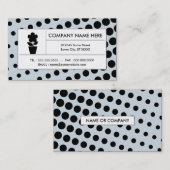 ハーフトーンの花 名刺 (正面/裏面)