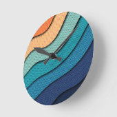 ハーフトーンカット効果 ラウンド壁時計 (傾斜)