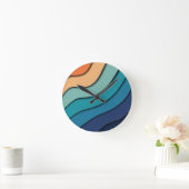 ハーフトーンカット効果 ラウンド壁時計 (ホーム)