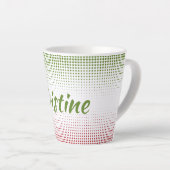 ハーフトーンクリスマススターパーソナライズされた カフェラテマグ (右アングル)