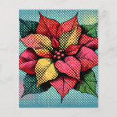 ハーフトーンドポップ・アートのットアートポインセチア紙 (正面)