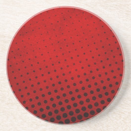 ハーフトーンパターン背景 コースター (正面)