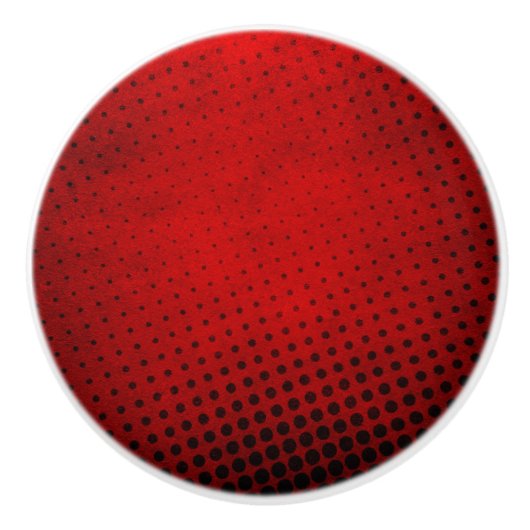 ハーフトーンパターン背景 セラミックノブ (正面)