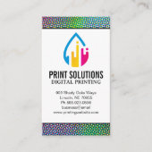 ハーフトーンパターン | CMYKインクロゴの印刷 名刺 (正面)