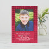 ハーフトーンレッドフォト招待状 招待状 (スタンド正面)