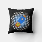 ハーフトーン付きマンガロケット銀河系 クッション (裏面)