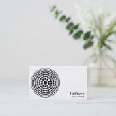 ハーフトーン円01 – 白黒 名刺 (スタンド正面)