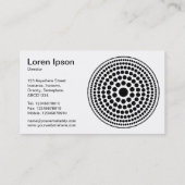 ハーフトーン円01 – 白黒 名刺 (裏面)