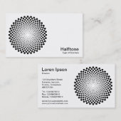 ハーフトーン円02 – 白黒 名刺 (正面/裏面)
