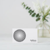 ハーフトーン円02 – 白黒 名刺 (スタンド正面)