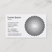 ハーフトーン円02 – 白黒 名刺 (裏面)