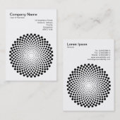 ハーフトーン円02 – 黒(白) 名刺 (正面/裏面)
