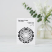 ハーフトーン円02 – 黒(白) 名刺 (スタンド正面)