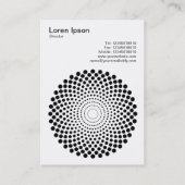 ハーフトーン円02 – 黒(白) 名刺 (裏面)