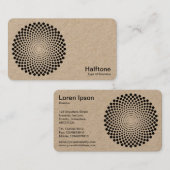 ハーフトーン円02 - (Kraft) 名刺 (正面/裏面)