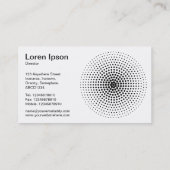 ハーフトーン円03 – 白黒 名刺 (裏面)