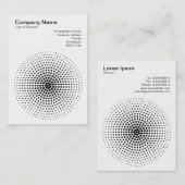 ハーフトーン円03 – 黒（白） 名刺 (正面/裏面)