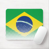 ハーフトーン効果があるブラジル国旗 マウスパッド (マウス)