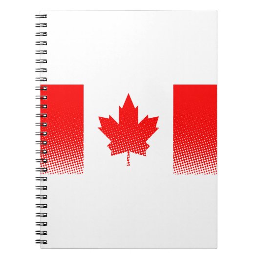 ハーフトーン効果のあるカナダ国旗 ノートブック (正面)