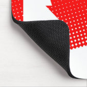 ハーフトーン効果のあるカナダ国旗 マウスパッド (コーナー)