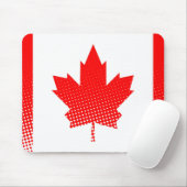 ハーフトーン効果のあるカナダ国旗 マウスパッド (マウス)