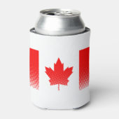 ハーフトーン効果のあるカナダ国旗 缶クーラー (缶正面)