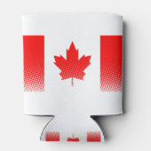 ハーフトーン効果のあるカナダ国旗 缶クーラー (裏面)