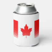 ハーフトーン効果のあるカナダ国旗 缶クーラー (缶裏面)