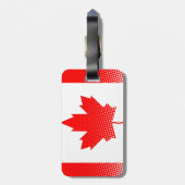 ハーフトーン効果を持つカナダ国旗 ラゲッジタグ (裏面縦)