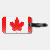 ハーフトーン効果を持つカナダ国旗 ラゲッジタグ (裏面横)