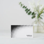 ハーフトーン照明-白黒 名刺 (スタンド正面)